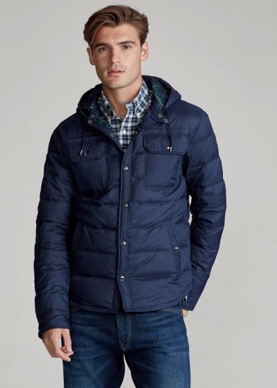 Chaquetas De Plumas Polo Ralph Lauren Hombre Azul Marino - Quilted - PKTGJ0571